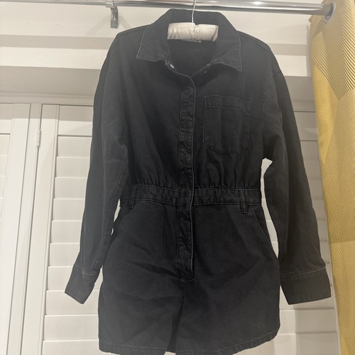 Zara black jean jumpsuit - jean,