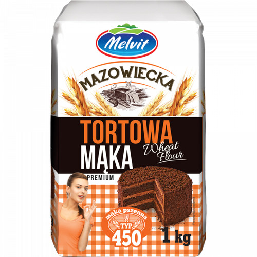 Mąka tortowa t450 1kg - mąka,