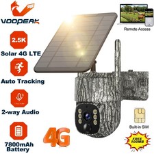 4G Solar Trail Camera Wildlife Hunting Game Cam Night Vision PIR Motion Sensor