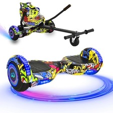 Grafitti G1 Hoverboard Hoverkart Go Kart Bundle with Bluetooth and LED Lights