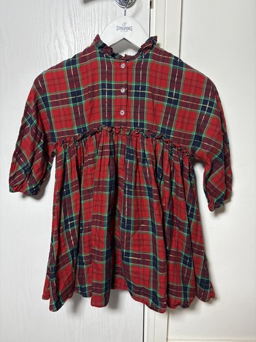 Girls red tartan dress next - tartan,