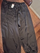 Black Satin Pyjama Trousers