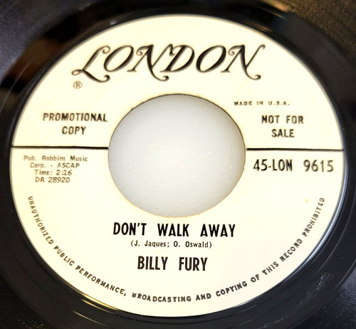 Billy fury don walk - billy,