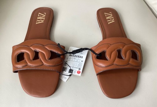 Zara brown genuine leather - zara,