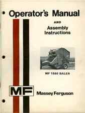 Massey Ferguson Round Baler MF1560 Operators Manual - MF 1560