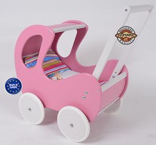 Brand New Wooden Doll Pram ZIZI III B2 including BEDDING Doll´s PRAM from MJmark
