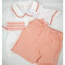 Boys shorts set with smocked