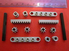 LEGO Technic Worm Screw Steering Rack Plate + Gear Cogs Pins & Axles