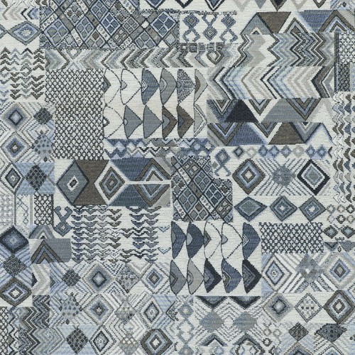 Blue upholstery fabric - upholstery, tribal
