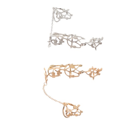 2pcs full finger rings flower - full,