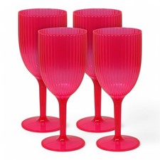 Pink translucent plastic wine - translucent,