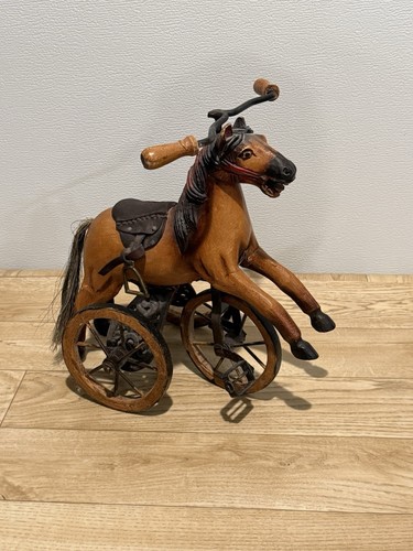 Vtg hand carved - carved, horse