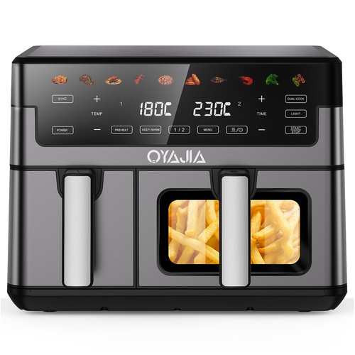10l dual air fryer 2400w - dual,