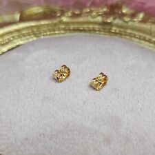 5mm 750 Solid 18ct Yellow Gold Earring Backs Scrolls Butterfly Scroll 1 PAIR INC