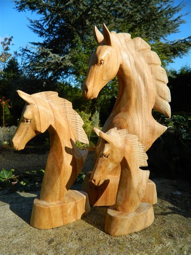 Wooden horse head - horse,