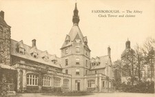 Vintage Postcard Abbey Clock