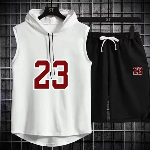 Summer men sleeveless hoodie - men's,