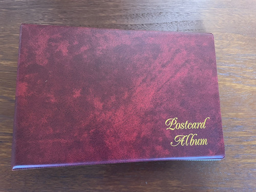 Red postcard album cards - red, 2
