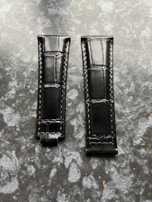Black Leather Strap for Rolex