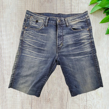 G-Star "Type C 3D Super Slim" Jean Shorts Jorts Mens Blue W32 L10
