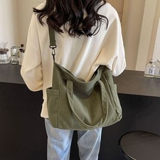 Fashion Corduroy Crossbody Shoulder Bag – Unisex Large Capacity College Tote