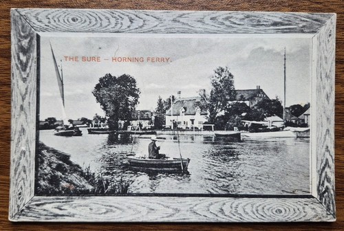 1908 horning ferry postcard - horning,
