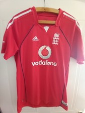 England Cricket Shirt Official Adidas  Ashes Vodafone 2008 Away Top Mens Size