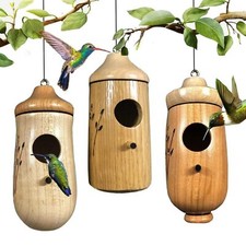 3 Pack Wooden Hummingbird