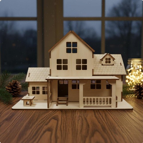 Wooden house model creative - house,