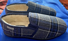 New Dunlop  Slippers, Tartan, Fluffy Lining, Mens Size 7