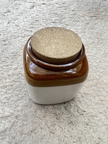 Vintage square salt - , jar