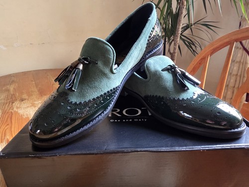Girotti green suede patent - girotti,