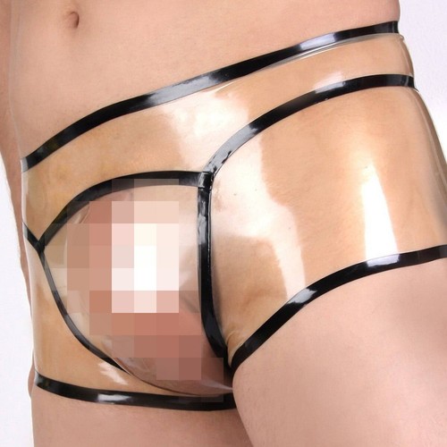 Clear mens latex boxer - clear,