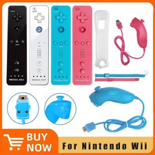 Motion Plus Remote Controller Nunchuck for Nintendo Wii / Wii U Console 4 Colors