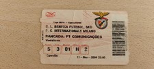 Ticket 2004 SL Benfica vs. Internazionale Uefa Cup  34325