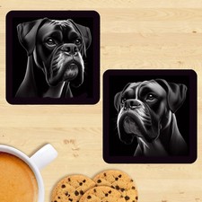 Boxer Dog Coasters, Set Of 2