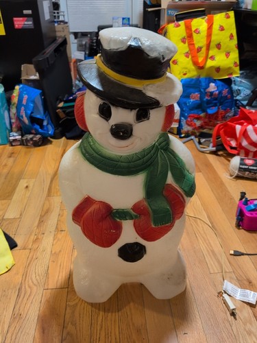 Vintage snowman blow mold - blow,