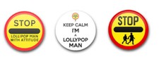 1" 25mm  BUTTON BADGES x3