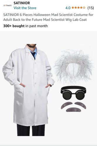 Mad scientist adult medium - adult,