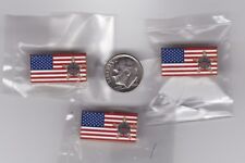 US Secret Service Badge American Flag Lapel Hat Pins