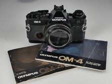 BLACK OLYMPUS OM-4 OM4 35MM FILM  MANUAL SLR CAMERA BODY