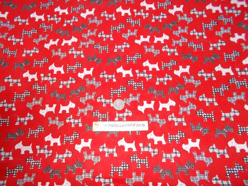 New polycotton fabric red - polycotton, with