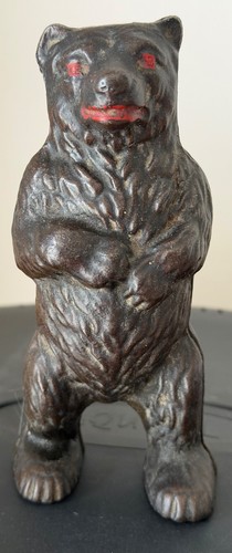 1900 cast iron standing bear - cast,