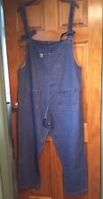 Lucy & Yak Organic Cotton made India Dark Denim Blue Dungarees size XL 32 nwot