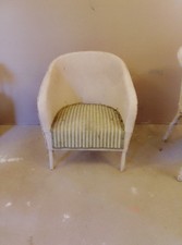 Vintage Lloyd Loom Chair in White