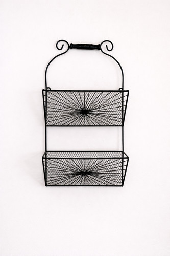 Black wall mounted metal - black,