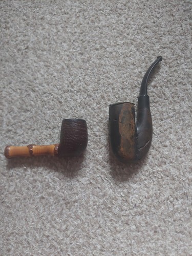 Antique tobacco pipes bamboo - pipes,