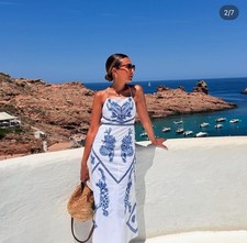 ZARA Blue & White Cotton