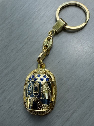 Egyptian scarab gold tone - scarab,