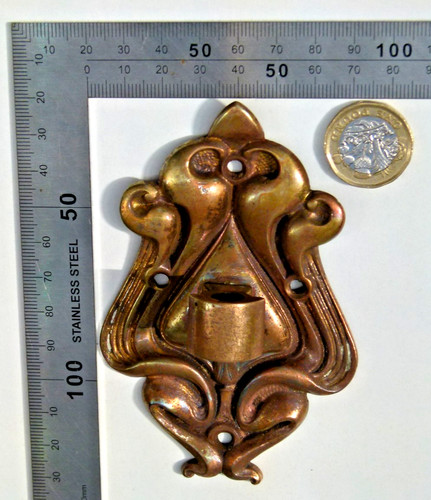 Antique copper candle sconce - antique,